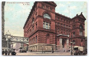 1913 Criminal Court And Bridge Of Sighs New York City Building Posted Postcard