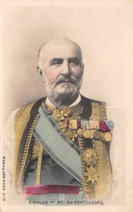 Montenegro Royalty King Nicolas I Portrait Vintage Postcard AA110330