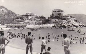 Mexico Acapulco Beach Scene Real Photo