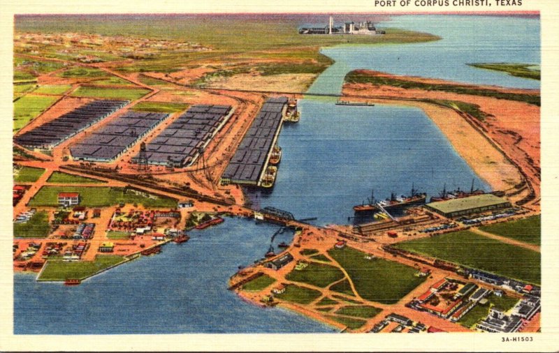 Texas Corpus Christi Aerial VIew Of The Port Curteich