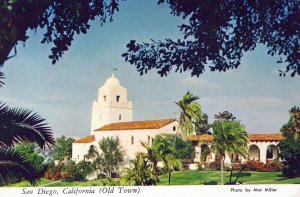 VINTAGE CONTINENTAL SIZE POSTCARD SAN DIEGO CALIFORNIA (OLD TOWN)