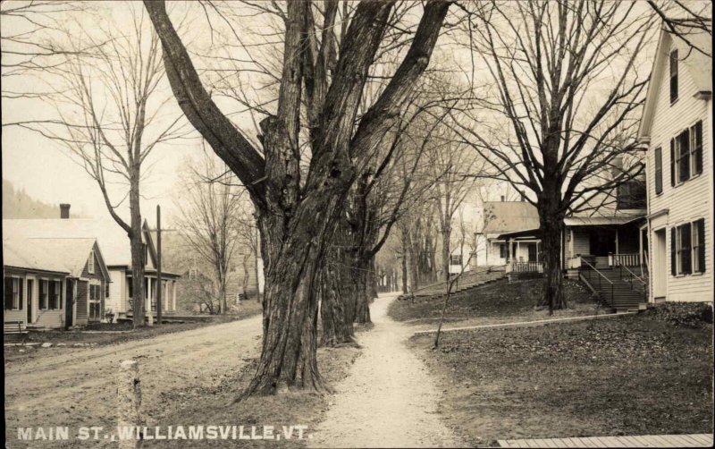 Williamsville VT Main St. c1910 Real Photo Postcard