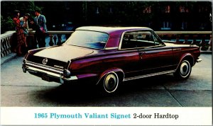 1965 Plymouth Valiant Signet 2 Door Hardtop Vintage Postcard D73