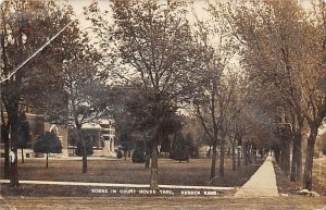 Seen in court house yard real photo Seneca Kansas