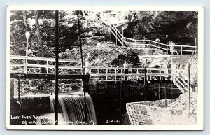 RPPC BOWLING GREEN, KY Kentucky ~ LOST RIVER WATERFALL 1947 Postcard