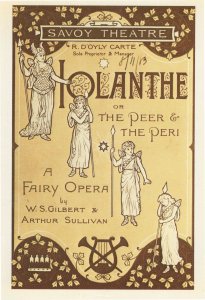 Iolanthe A Fairy Opera 1883 London Theatre Programme Postcard