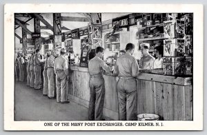 Camp Kilmer NJ Post Exchanges Cameras Comics Jewelry Soldiers Postcard X27