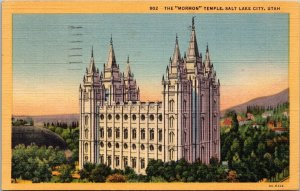 902 The Mormon Temple Salt Lake City Utah Postcard PC10