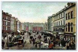 c1910 St. Patrick Street Cork Ireland Horse Carriage Unposted Antique Postcard
