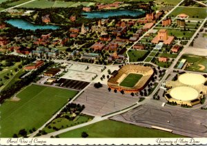 Indiana Notre Dame Aerial View Of Campus Showing Stadium 1971