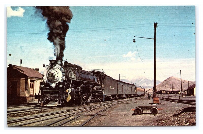 Rio Grande 1801 At Salida Colorado Postcard Railroad Train