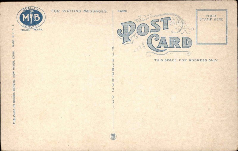 Newport RI U.S. Naval Training Station Vintage Postcard