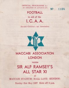 Alf Ramsey Bobby Moore Jimmy Tarbuck 1967 Football Programme