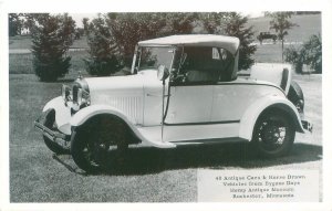 Rochester Minnesota Hemp Antiques Mueum Model A? Car RPPC  Postcard Unused