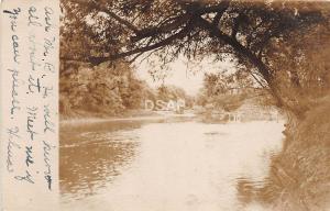 C13/ Franklin New York NY Real Photo RPPC Postcard 1907 River Scene