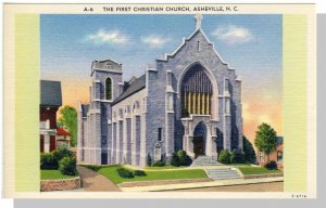 Asheville, North Carolina/NC Postcard, Church, Near Mint!