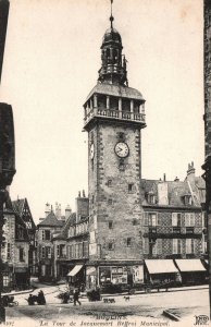 Vintage Postcard La Tour De Jacquemart Beffroi Municipal Clock tower Moulins