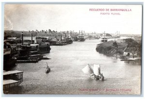 c1920's Port City Steamship View Barranquilla Colombia RPPC Photo Postcard 