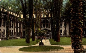 New York Saratoga Springs Unites States Hotel Interior Court 1912