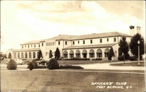 Fort Benning Georgia GA Officer's Club Real Photo Vintage Postcard