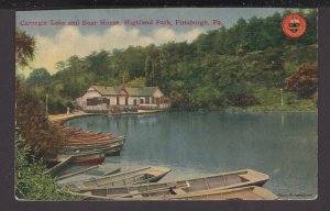Pennsylvania Pittsburgh - Carnegie Lake and Boat House, Highland Park - DB