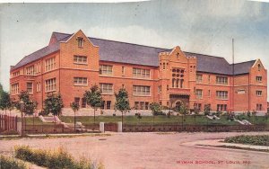 ST LOUIS MISSOURI MO~WYMAN SCHOOL + McKINLEY HIGH SCHOOL~LOT OF 2 POSTCARDS