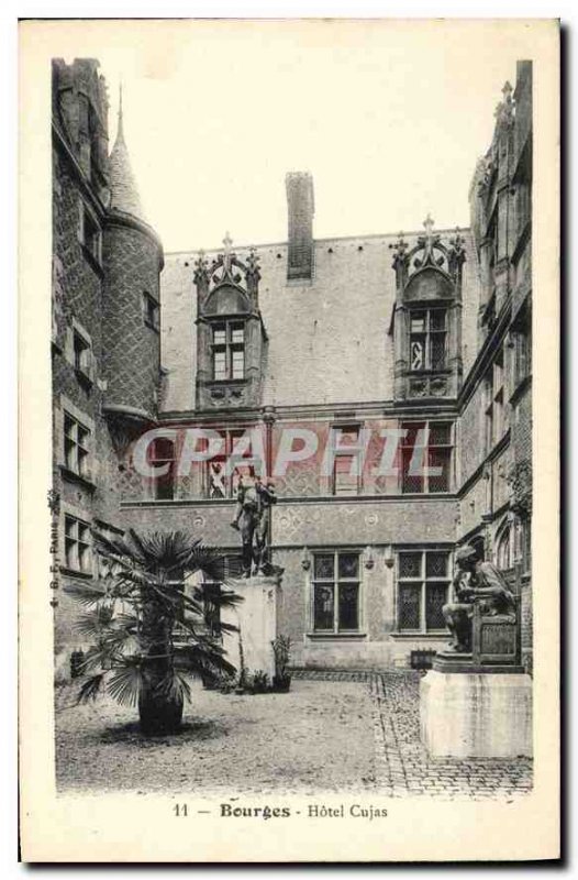 Old Postcard Bourges Hotel Cujas