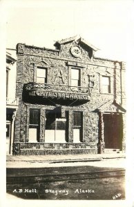 1940s Skagway Alaska A.B, Hall H.A.D. RPPC Postcard 25-12154