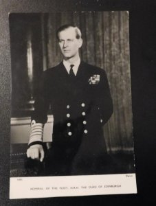 Mint England Royalty Postcard RPPC Admiral of the Fleet HRH Duke of Edinburgh