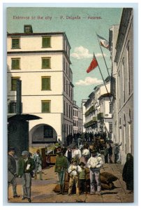 c1910 Entrance to the City P Delgada - Azores Portugal Unposted Postcard