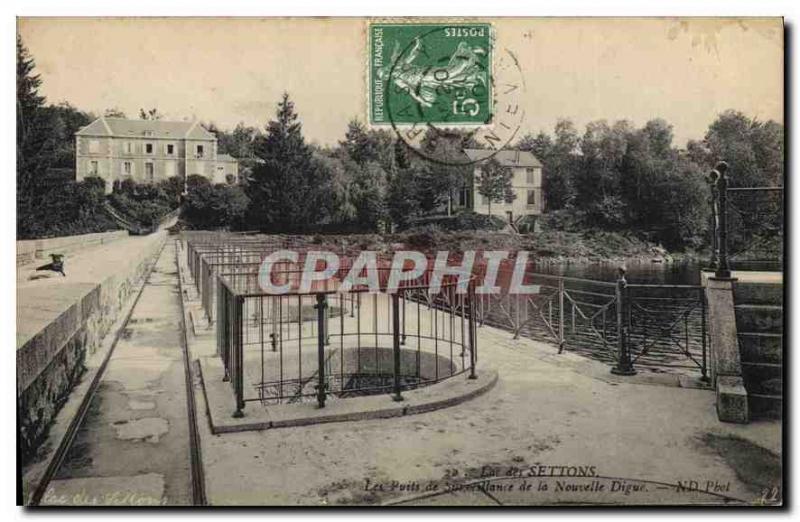  Vintage Postcard Lake Settons Wells of Monitoring of the New Dam