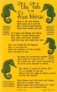 Tale of the Seahorse Poem Postcard 1955 Dexter Press, Unused