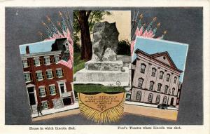 DC - Washington. 3 Views: Ford's Theatre, House where President Lincoln Died,...