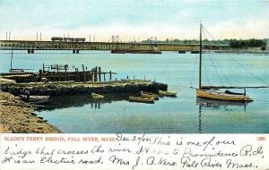 MA, Fall River, Massachusetts, Slade's Ferry Bridge,A.C. Bossselman No. 1280