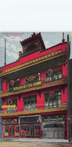 Chinese Restaurant, San Francisco, California, early postcard, unused