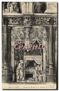 Postcard Ancient Church of Brou Figures Altarpiece of the Chapel of the Virgin