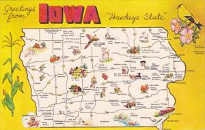 Greetings From Iowa With Map