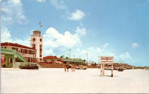 Postcard FL Jacksonville Beach looking north from life guard station