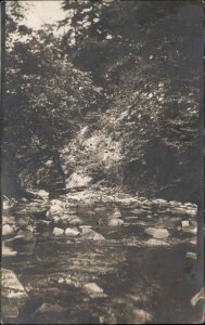 Flint Michigan MI Cancel Creek View c1910 Real Photo Vintage Postcard