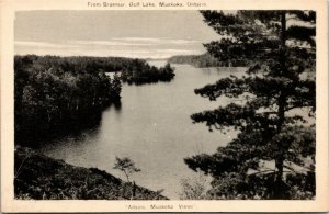 Postcard ON Muskoka From Braemar Gull Lake 1940s K42