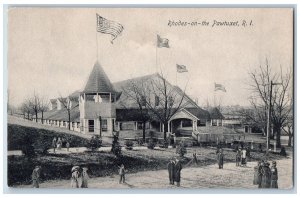 Cranston Rhode Island Postcard Rhodes-On-The-Pawtucket Scene c1905's Antique