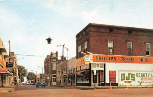 Arkadelphia AR Main Street Phillips Rexall Drugs Old Car, Postcard