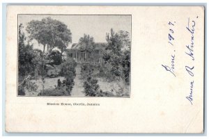 1907 Building of Mission House Oberlin Jamaica Posted Antique Postcard