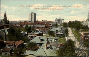 Charlotte NC From Sanatorium Roof Garden c1910 Postcard