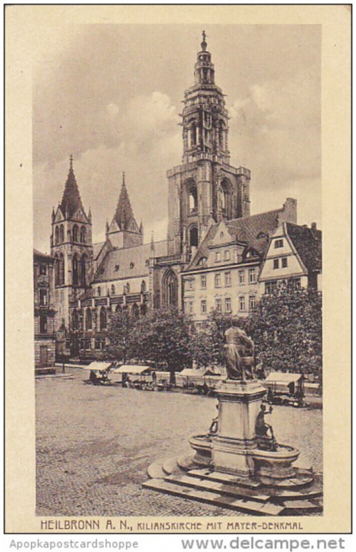 Germany Heilbronn Kilianskirche Mit Mayer Denkmal 1918