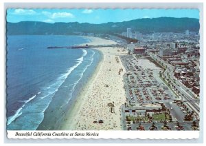 Vintage Beautiful California Coastline At Santa Monica. Postcard &DE