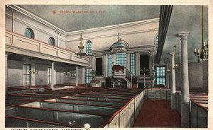 Vintage Postcard Interior Church  of Alexandria Virginia VA Religious Structure