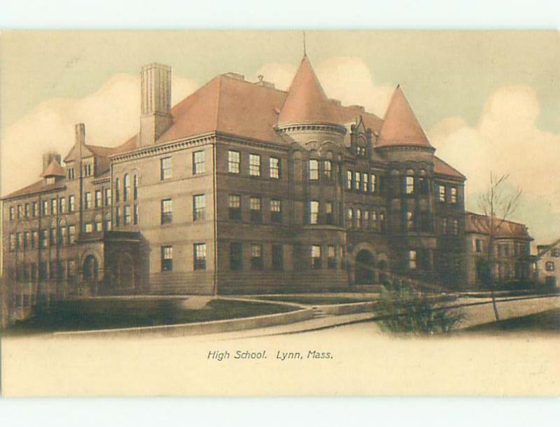 Unused Pre-1907 HIGH SCHOOL Lynn Massachusetts MA Q1560