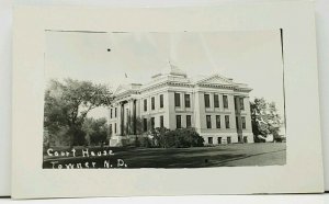 Towner North Dakota McHenry County Court House RPPC Real Photo 1940s Postcard J2