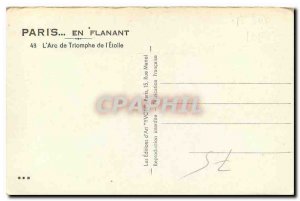 Old Postcard Paris Arc de Triomphe Etoile